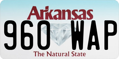 AR license plate 960WAP