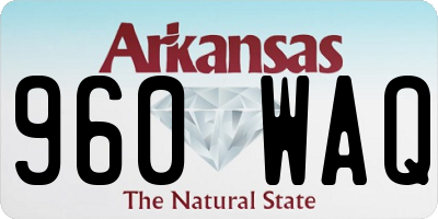AR license plate 960WAQ