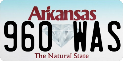 AR license plate 960WAS