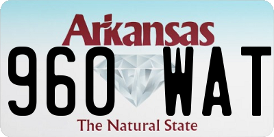 AR license plate 960WAT