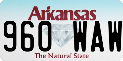 AR license plate 960WAW