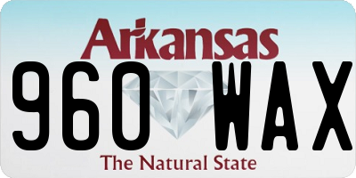 AR license plate 960WAX