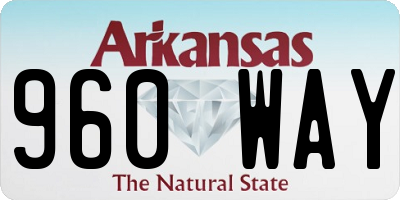 AR license plate 960WAY