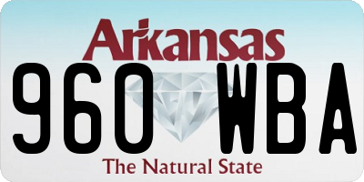 AR license plate 960WBA