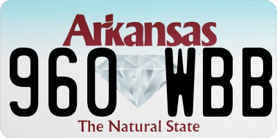 AR license plate 960WBB