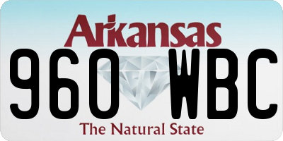 AR license plate 960WBC