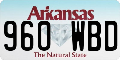 AR license plate 960WBD
