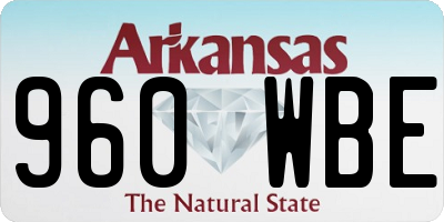 AR license plate 960WBE