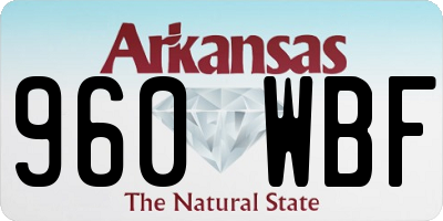 AR license plate 960WBF