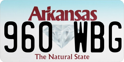 AR license plate 960WBG