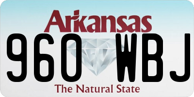 AR license plate 960WBJ