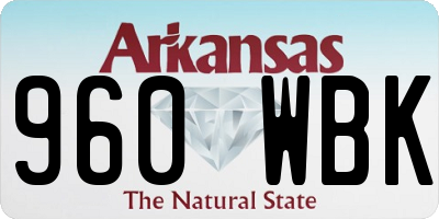 AR license plate 960WBK