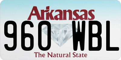 AR license plate 960WBL