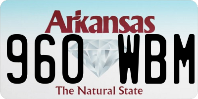 AR license plate 960WBM