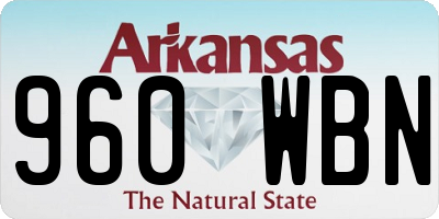AR license plate 960WBN