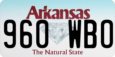 AR license plate 960WBO