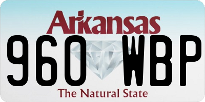 AR license plate 960WBP