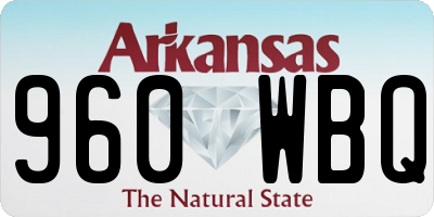 AR license plate 960WBQ