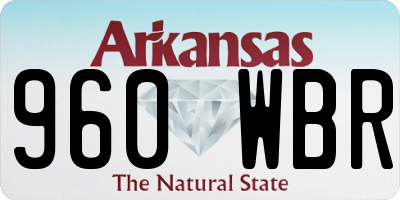 AR license plate 960WBR