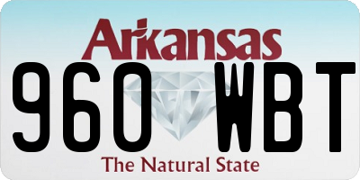 AR license plate 960WBT
