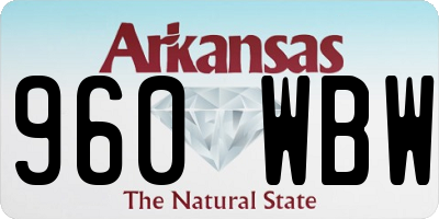 AR license plate 960WBW