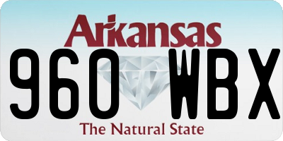 AR license plate 960WBX