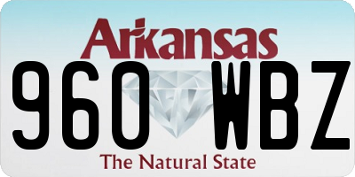 AR license plate 960WBZ