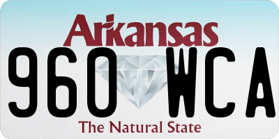 AR license plate 960WCA