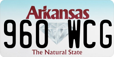 AR license plate 960WCG