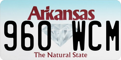 AR license plate 960WCM