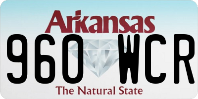 AR license plate 960WCR