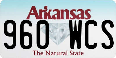 AR license plate 960WCS