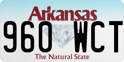 AR license plate 960WCT