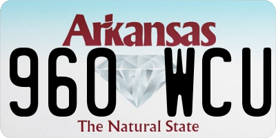 AR license plate 960WCU