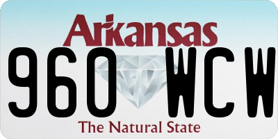 AR license plate 960WCW