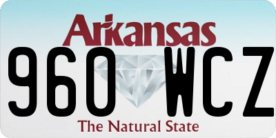 AR license plate 960WCZ