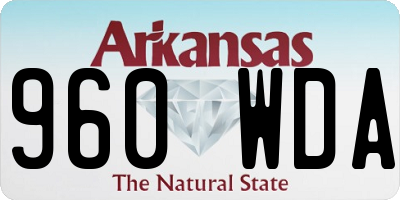 AR license plate 960WDA