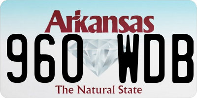 AR license plate 960WDB