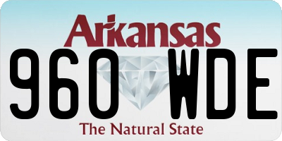 AR license plate 960WDE