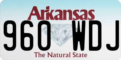 AR license plate 960WDJ