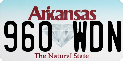 AR license plate 960WDN