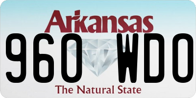 AR license plate 960WDO