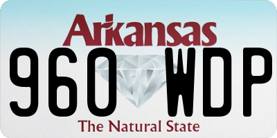 AR license plate 960WDP