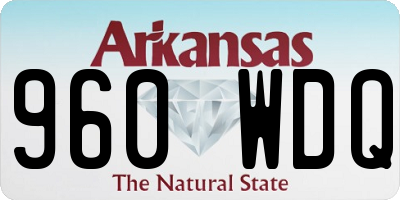 AR license plate 960WDQ
