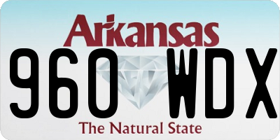 AR license plate 960WDX