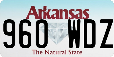 AR license plate 960WDZ
