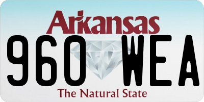 AR license plate 960WEA