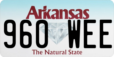 AR license plate 960WEE