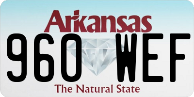AR license plate 960WEF