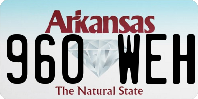 AR license plate 960WEH